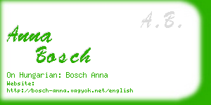 anna bosch business card